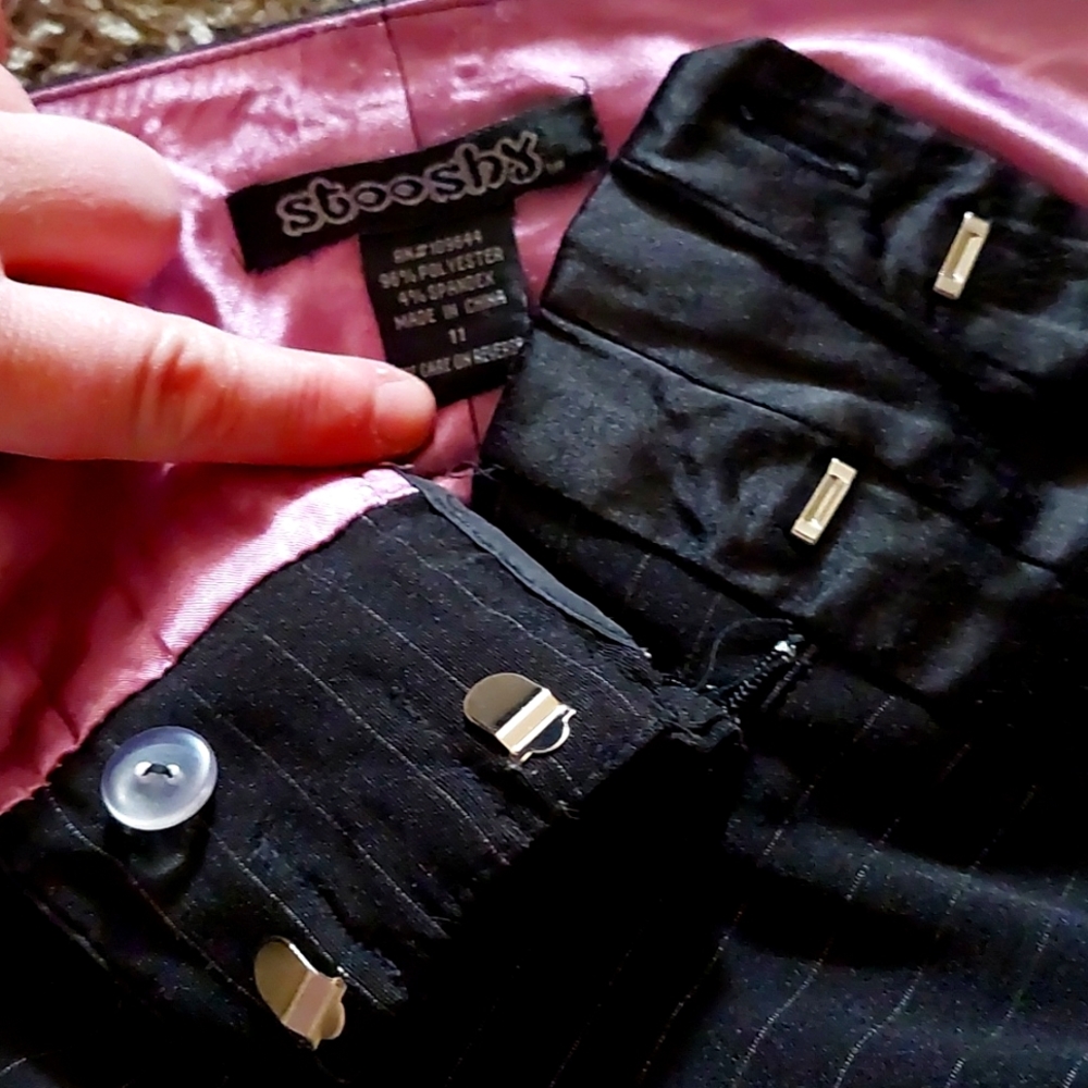 NWOT Pinstripe dress pants straight /bootcut sz 11 - Picture 3 of 3